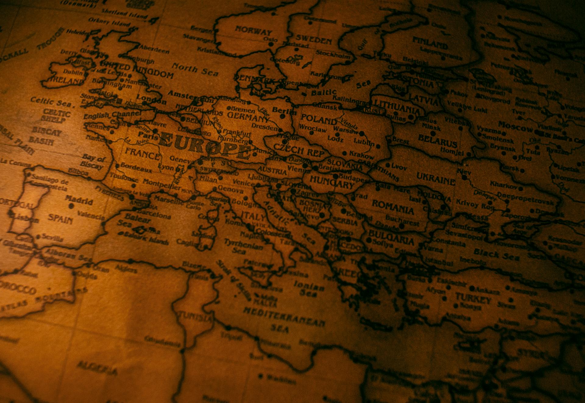 an old map of Europe Romanian presidential elections